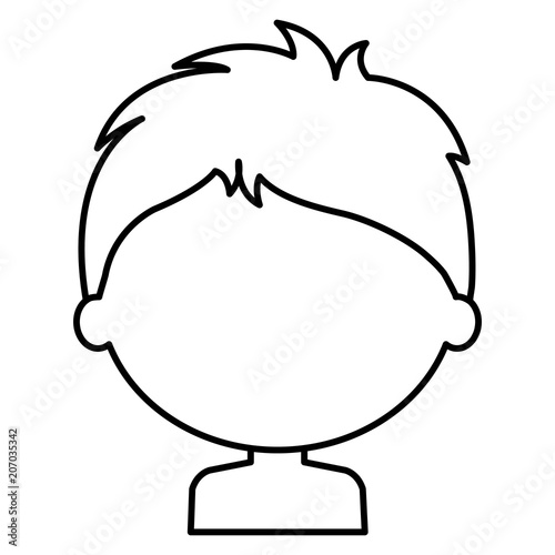 little boy son shirtless character vector illustration design