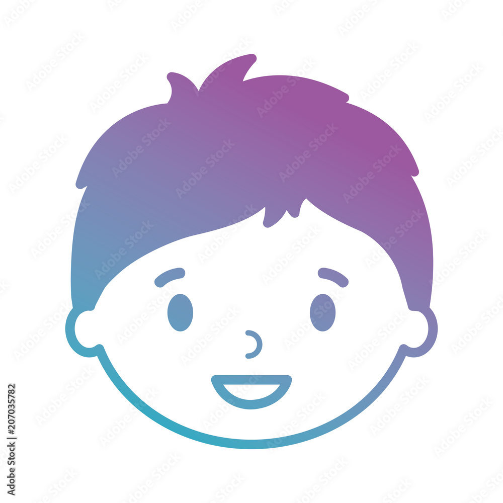 little boy son head character vector illustration design little boy son head character vector illustration design