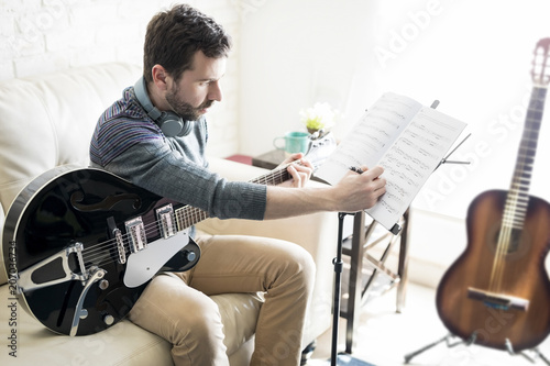 Song composer at home studio