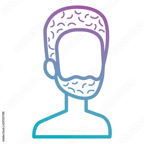 young man shirtless avatar character vector illustration design