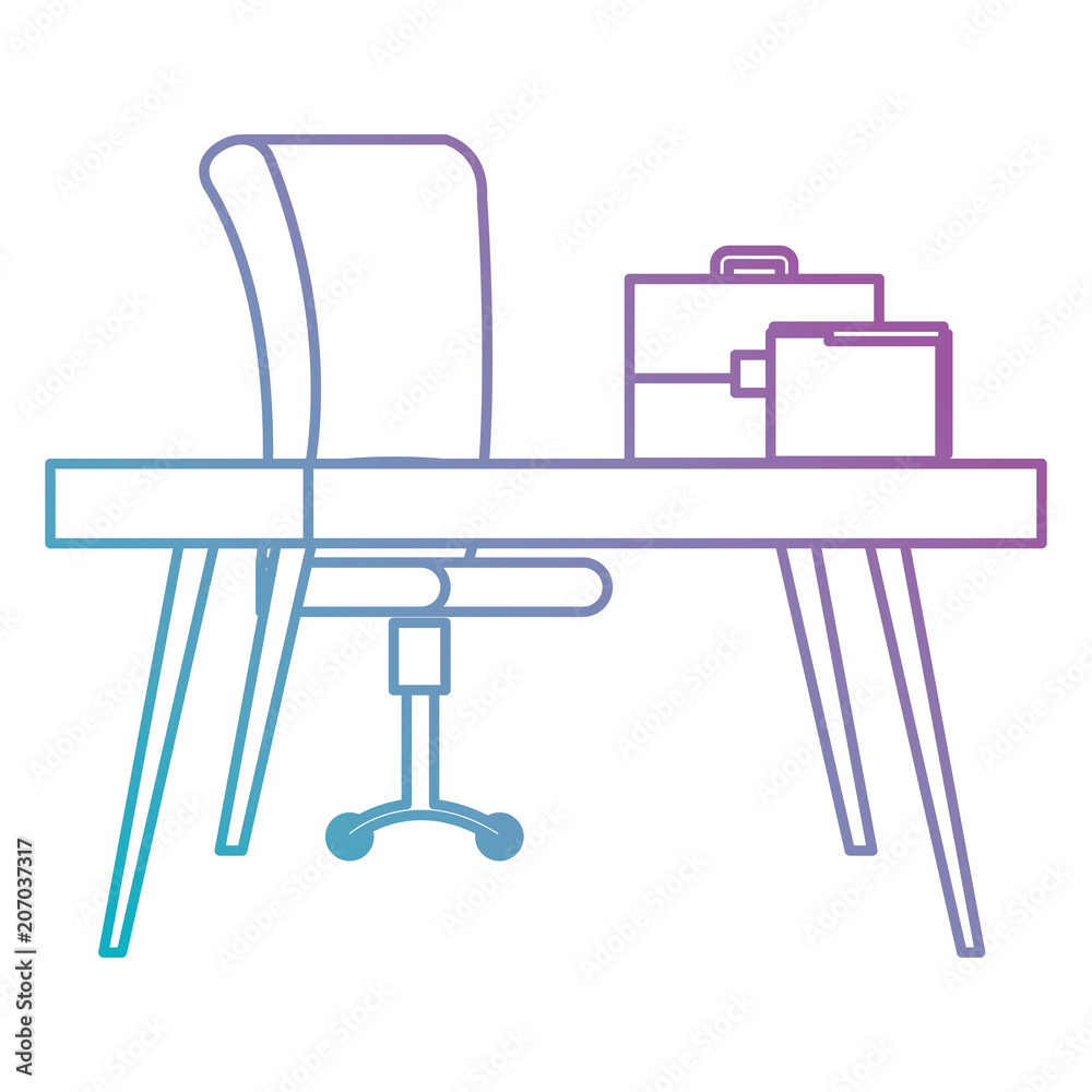 desk with chair and portfolio office scene vector illustration design desk with chair and portfolio office scene vector illustration design