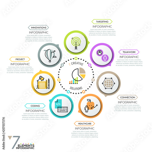 Minimalistic infographic design layout
