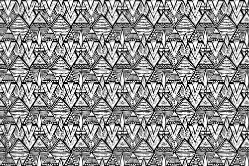 Fabric pattern. Tribal ornament. Ethnic style. Embroidery effect illustration. Mexican fabric. Brazilian textile. Vector pattern for fashion design, interior or printed products.
