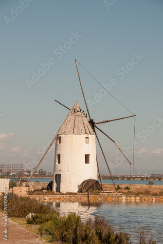 Mill in the Mar Menor of Murcia. Spain
