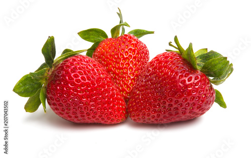 ripe strawberry isolated