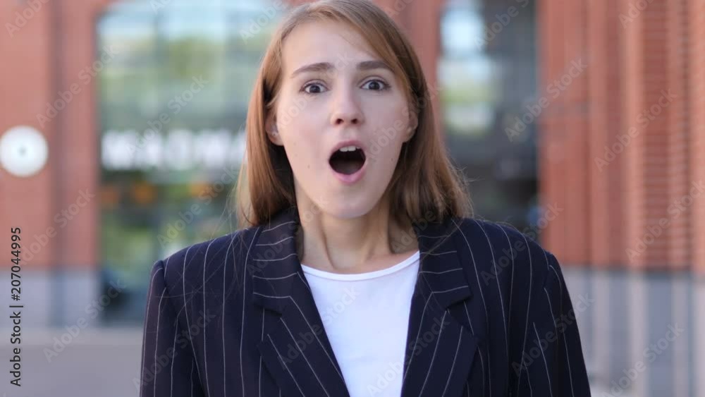 Wondering Business Woman in Shock, Astonished Wondering Business Woman in Shock, Astonished