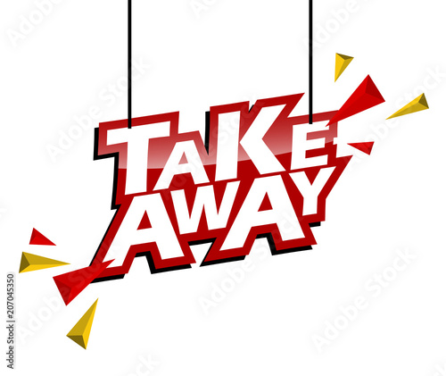 red and yellow tag take away