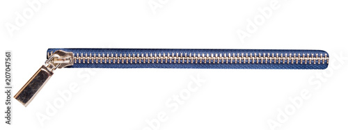 Photos metallic zipper isolated