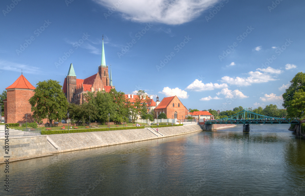 Cathedral Island oldest historical part of Wroclaw, Poland.