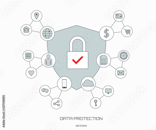 Data protection icons. GDPR