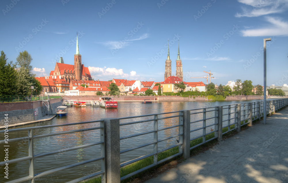 Cathedral Island oldest historical part of Wroclaw, Poland.