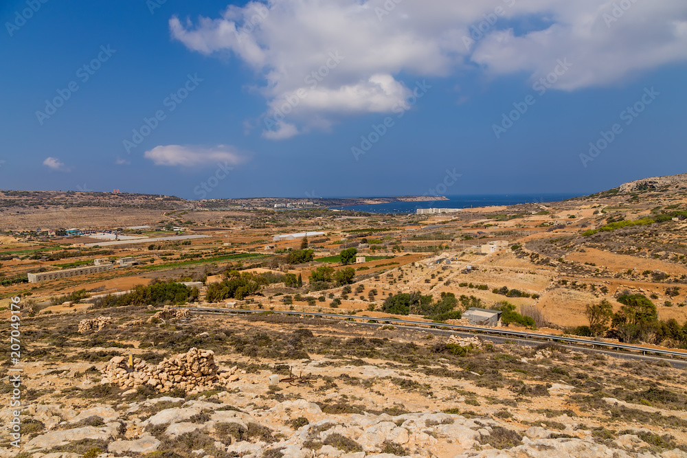 Mellieha, Malta. Scenic view in the north of the island