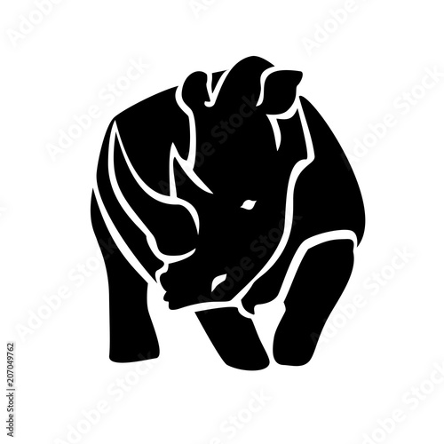 Vector schematic representation of a Rhino