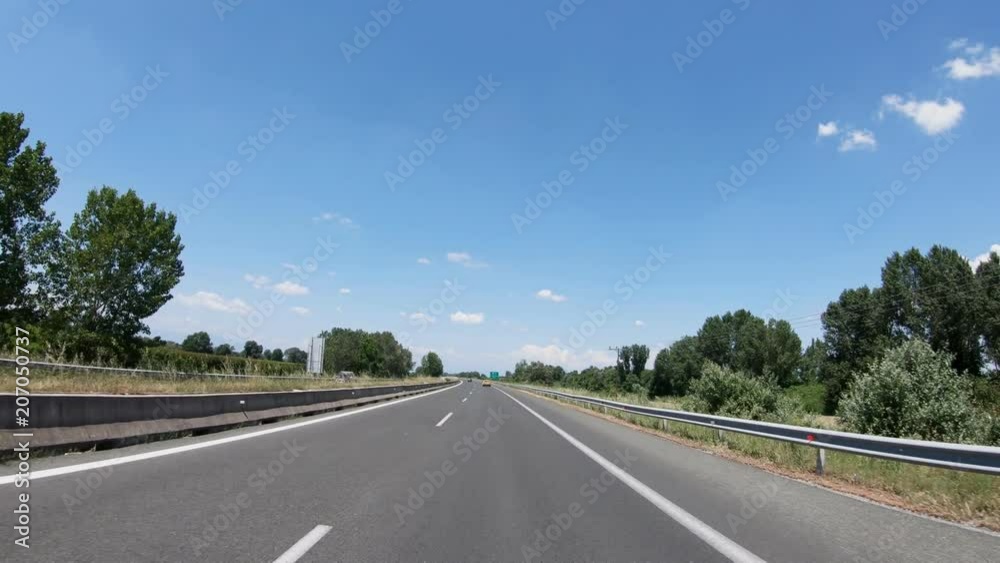 Driving on the Highway, Front View Driving on the Highway, Front View