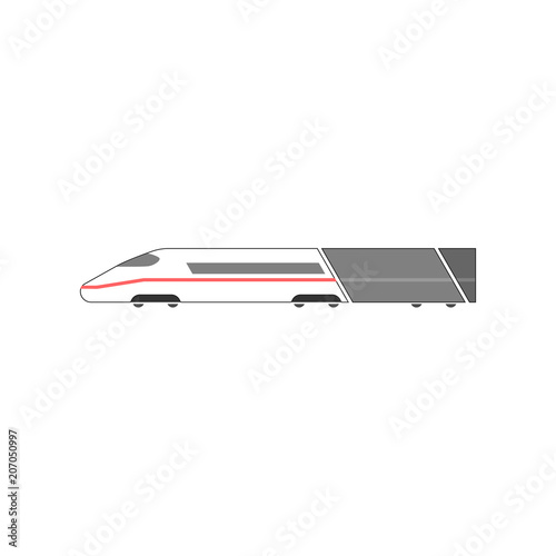 Fast train icon on white background