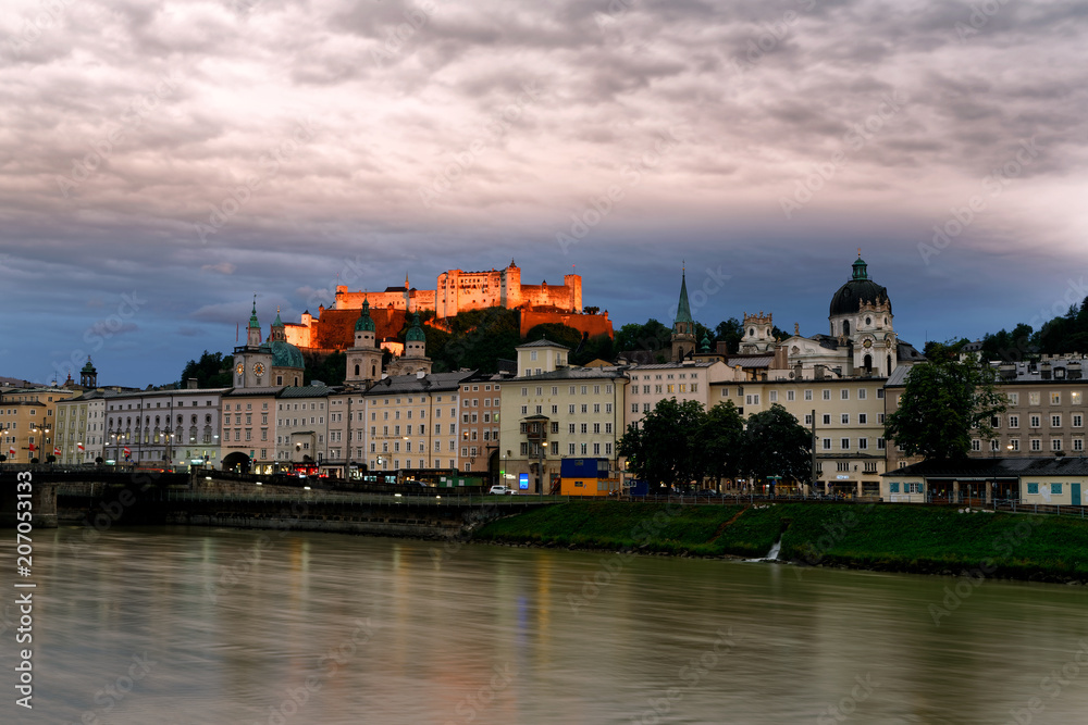 Naklejka premium City view of Salzburg.