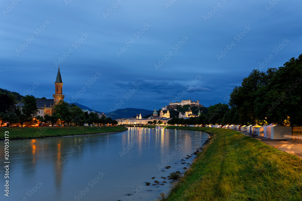 Obraz premium City view of Salzburg.