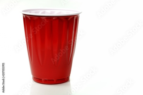 Red plastic party cup