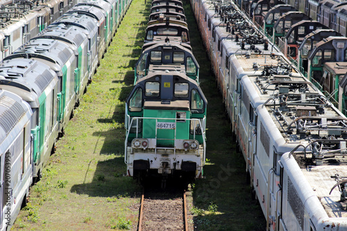 Trains sur Voie de Garage