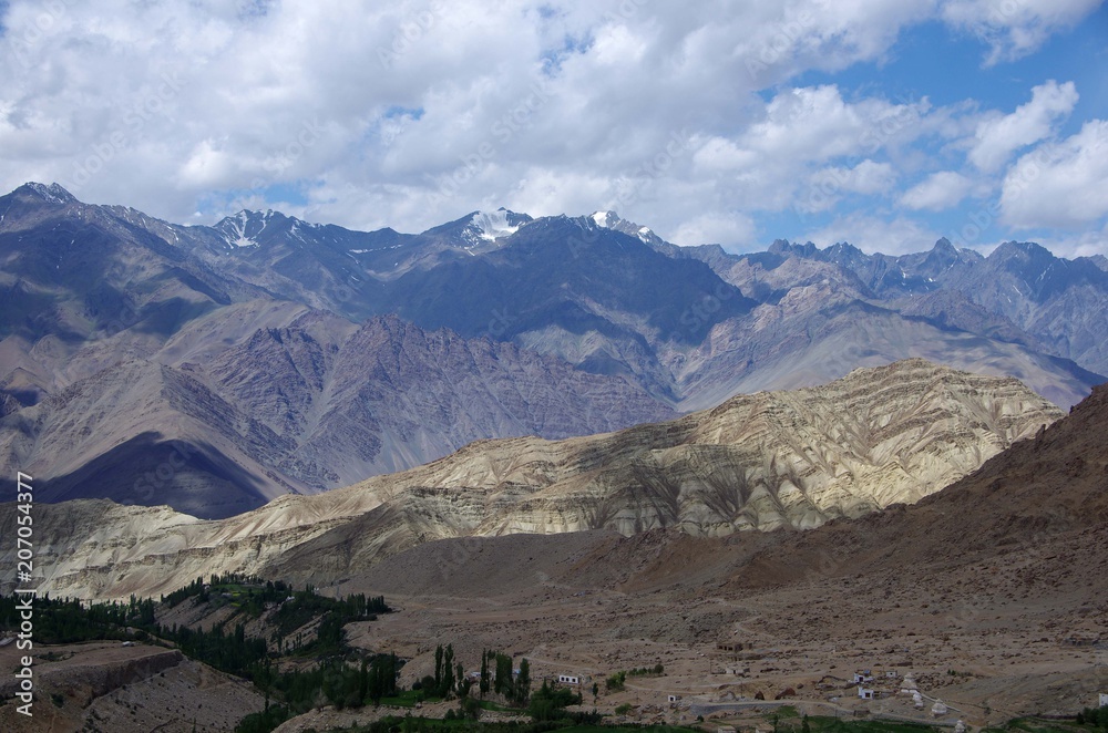 Landscape in Likir in Ladakh, India