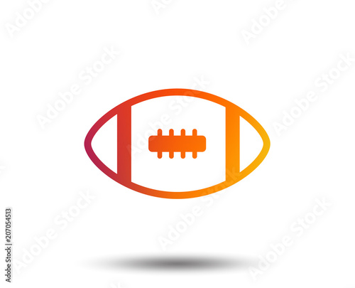 American football sign icon. Team sport game symbol. Blurred gradient design element. Vivid graphic flat icon. Vector
