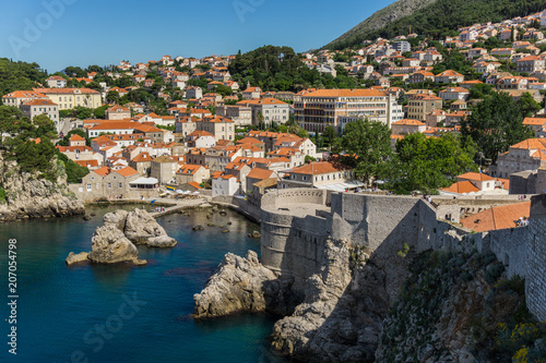 Dubrovnik old town and defensive wall