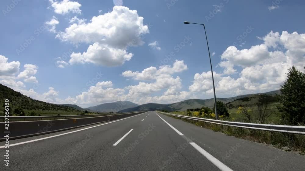 Driving on the Highway, Front View Driving on the Highway, Front View