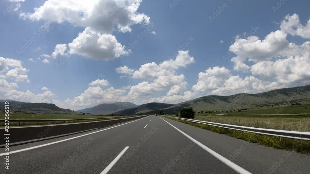 Driving on the Highway, Front View Driving on the Highway, Front View