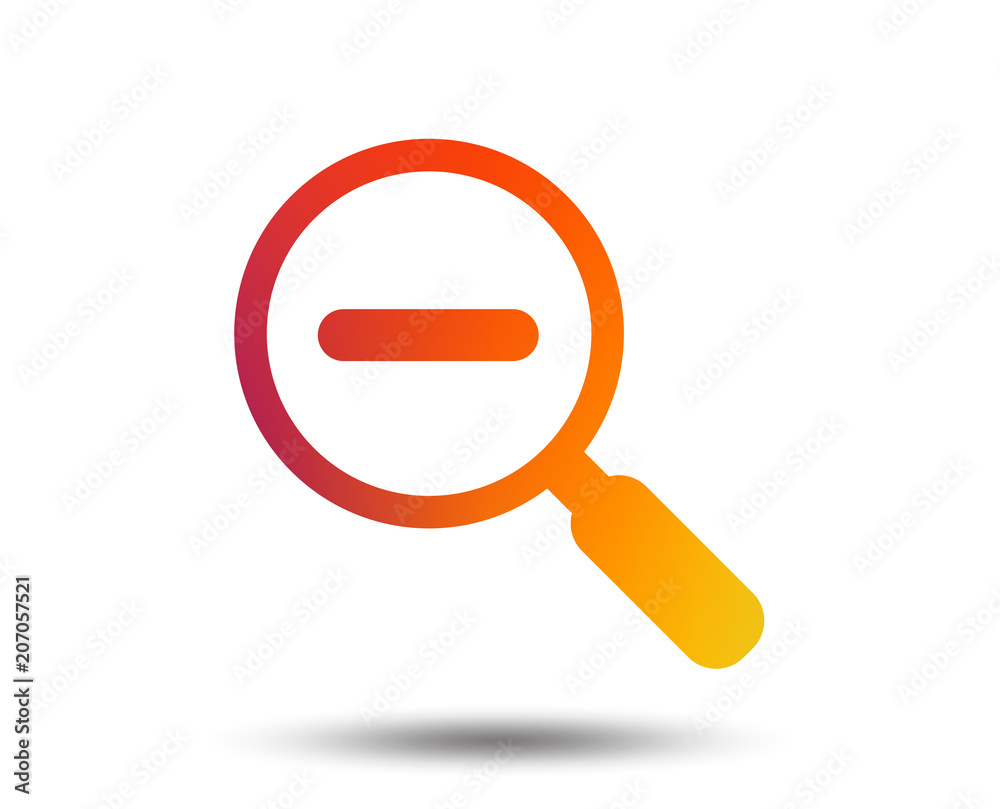Magnifier glass sign icon. Zoom tool button. Navigation search symbol. Blurred gradient design element. Vivid graphic flat icon. Vector Magnifier glass sign icon. Zoom tool button. Navigation search symbol. Blurred gradient design element. Vivid graphic flat icon. Vector