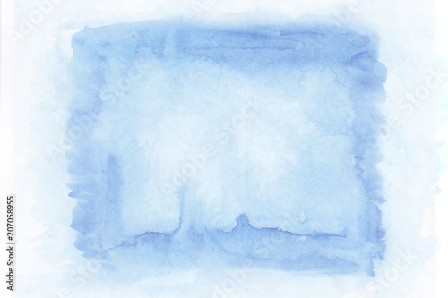 Blue watercolour horizontal gradient background. Middle is lighter than other sides of the image.