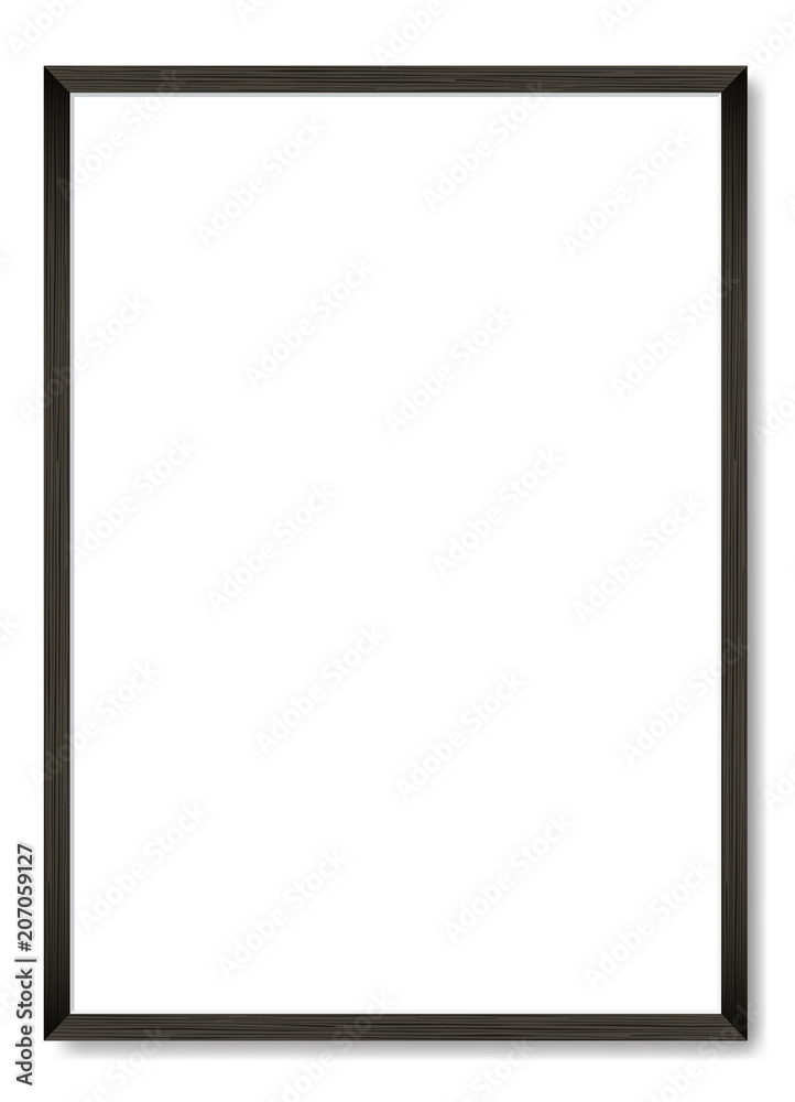 Blank black wooden frame A4. Vector template Blank black wooden frame A4. Vector template