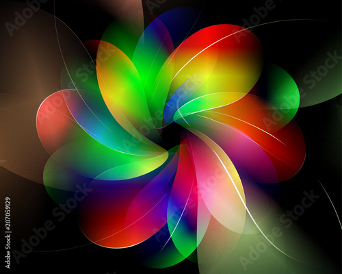 Abstract vector background composed of simple elements