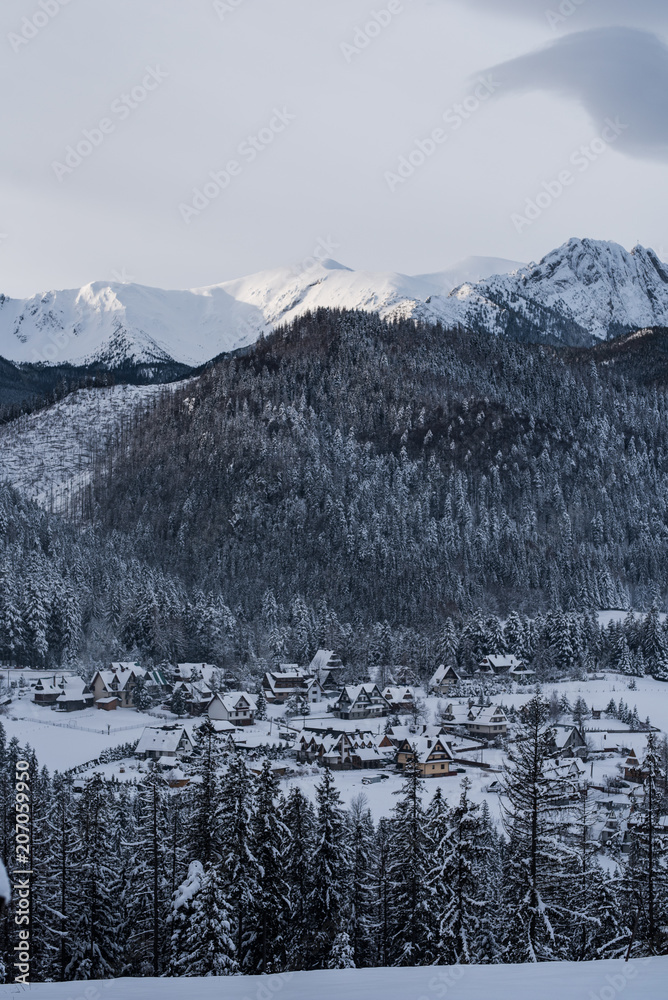 Obraz premium pierwszy śnieg tatry