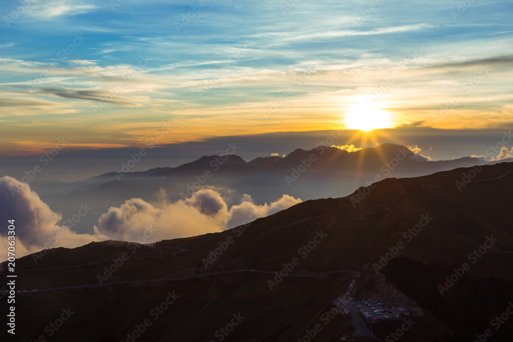 Fog and mountains in Taiwan