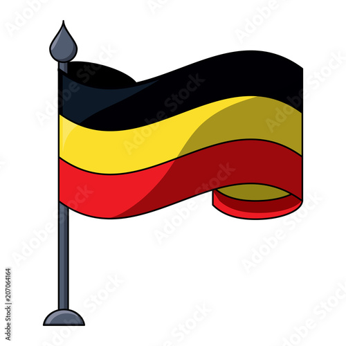 german flag icon over white background, vector illustration