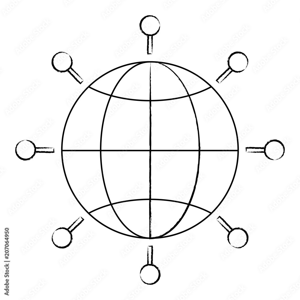 global sphere icon, interactivity symbol. over white background, vector illustration global sphere icon, interactivity symbol. over white background, vector illustration
