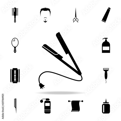 straightening forceps icon. Detailed set of barber tools. Premium graphic design. One of the collection icons for websites, web design, mobile app
