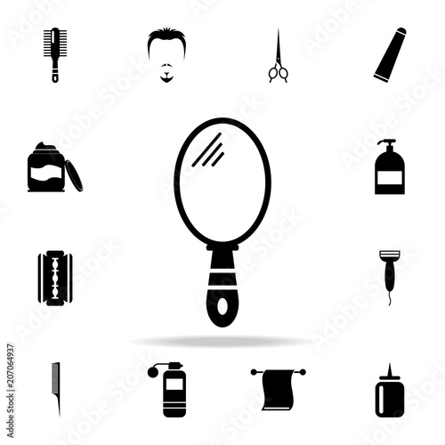 hand mirror icon. Detailed set of barber tools. Premium graphic design. One of the collection icons for websites, web design, mobile app