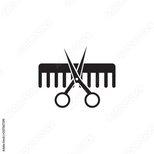 scissors and comb icon. Element of beauty saloon icon for mobile concept and web apps. Detailed scissors and comb icon can be used for web and mobile. Premium icon