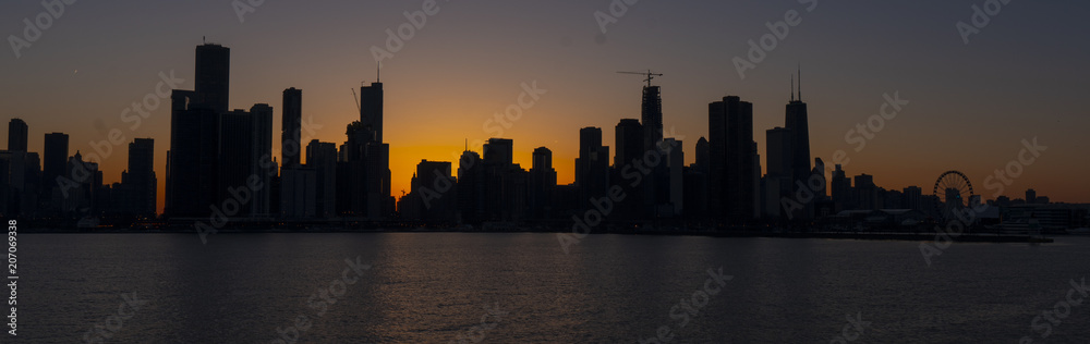 Sunset Behind Chicago