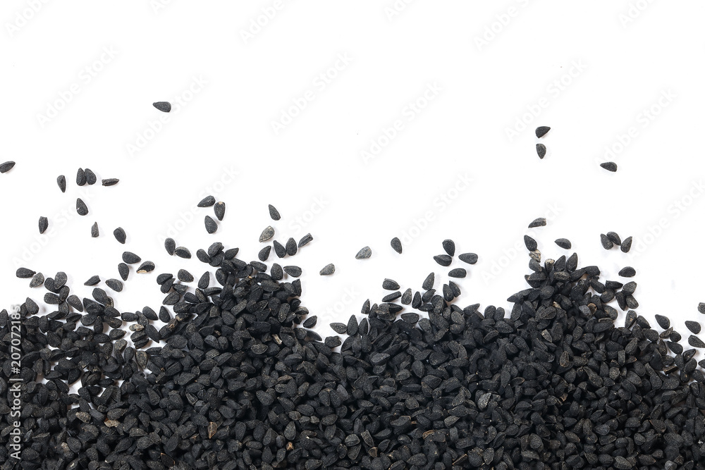 Black seed grain fragrant healthy spice herb - obrazy, fototapety, plakaty 