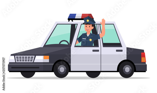 police character vector design no4