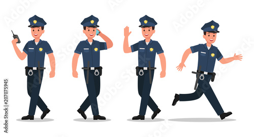 police character vector design no6