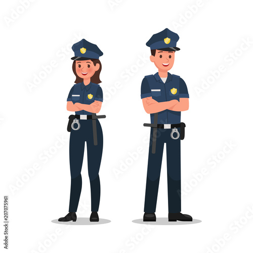 Photo police character vector design no8