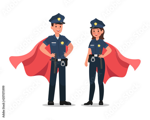 police character vector design no9