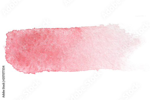Red watercolor texture element. transparent element with a color gradient