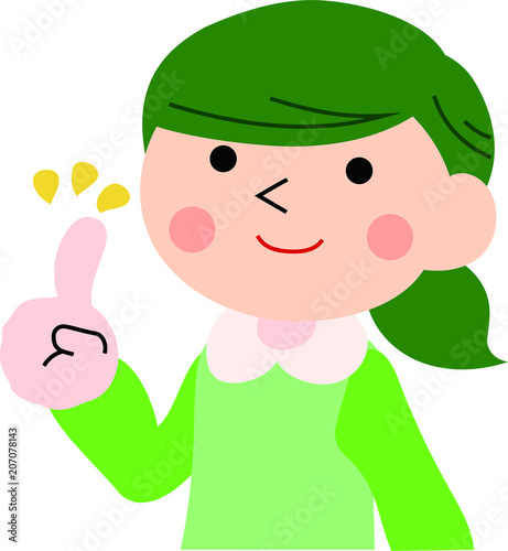 Advising girl with ponytail 1