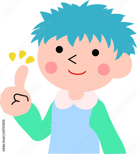 Advising boy with spiky hair 2