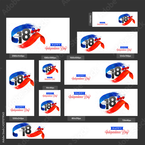 Independence Day of Chile Background Design.