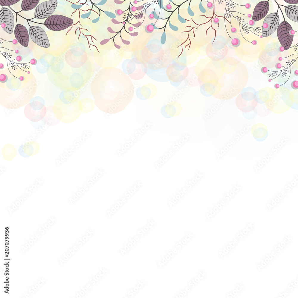Beautiful watercolor flowers decorated background. Can be used as greeting card or invitation card design.